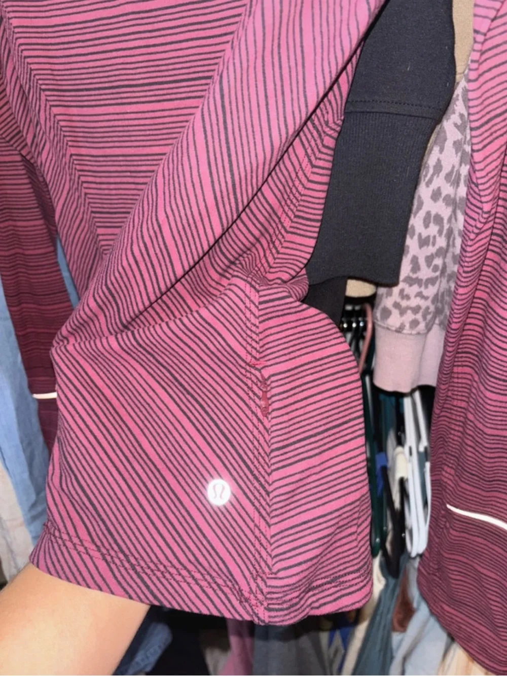 Lululemon size 10 Striped Long-Sleeve Women’s Top - Pink